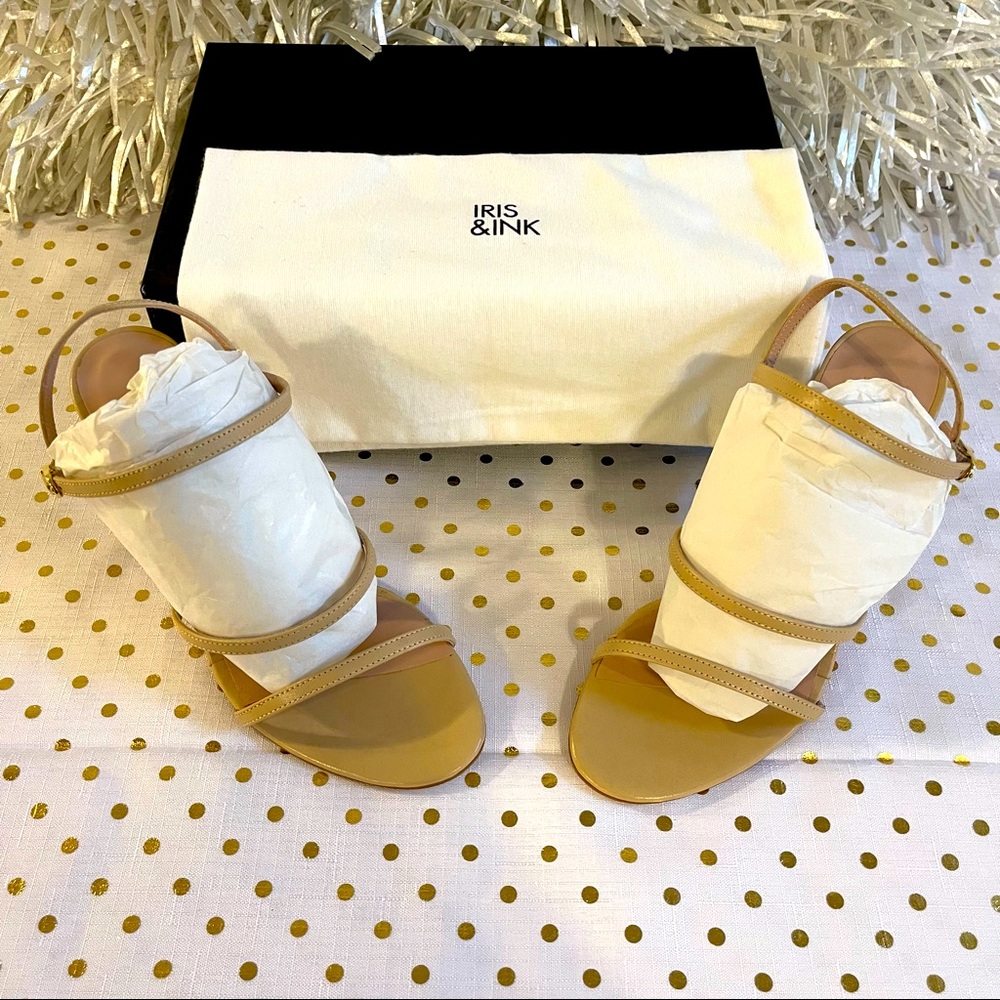 Iris and Ink Sunflower Leather Dress Sandals - Size 38